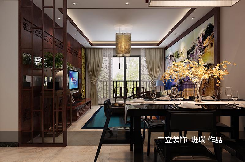 貴陽豐立裝飾-中大國際145㎡中式風(fēng)格效果圖