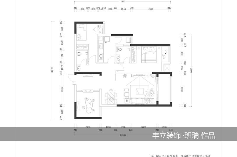 貴陽豐立裝飾-中大國際145㎡中式風(fēng)格效果圖