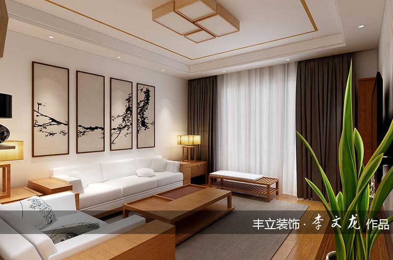 貴陽(yáng)豐立裝飾-中天長(zhǎng)嶺陽(yáng)光125㎡中式風(fēng)格效果圖