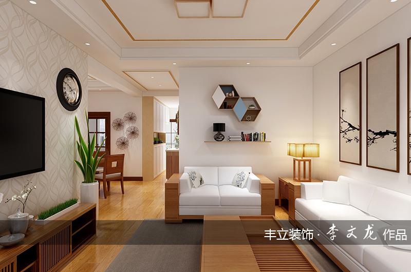 貴陽(yáng)豐立裝飾-中天長(zhǎng)嶺陽(yáng)光125㎡中式風(fēng)格效果圖